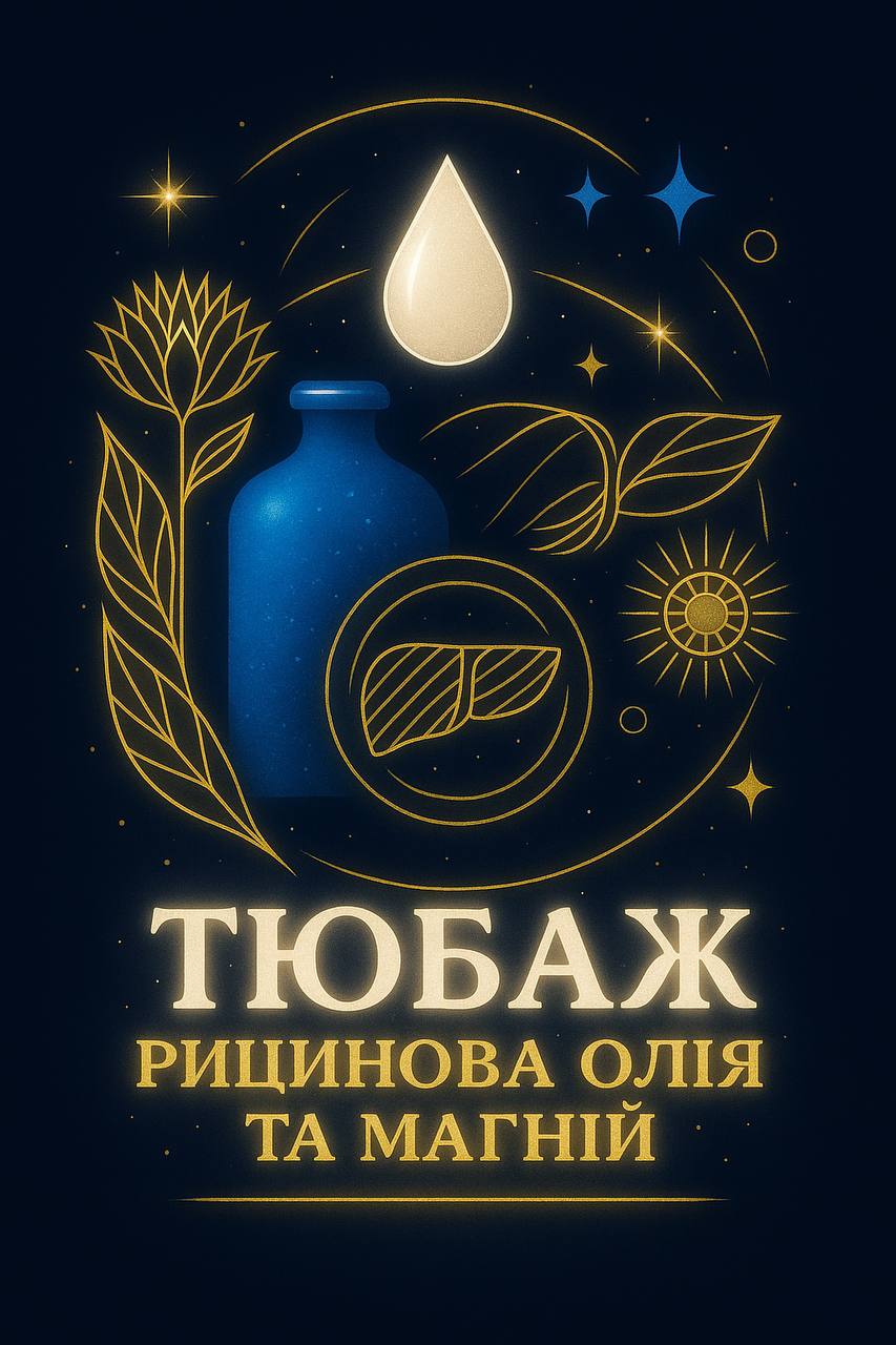 Тюбаж рицинова олія+магній( сильний)